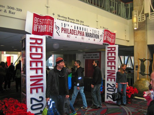 Entrance to the Philadelphia Marathon Expo