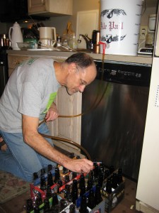 Filling the bottles