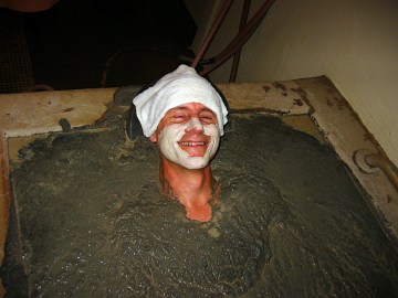 Frank, in the Hot Mud Bath in Calistoga.