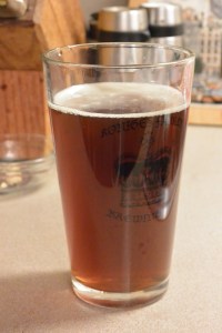 Glass of Rudolph's Red Nose Ale