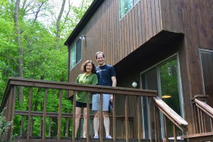 Kat and Dan at his house in Mt. Kisco.