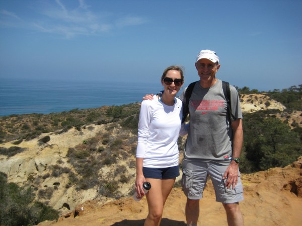 On a sandy rise, a nice view of the Pacific Ocean.