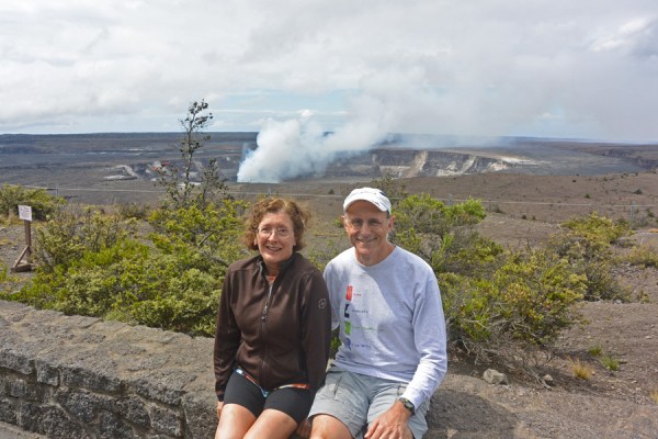 At the Jaggar museum, overlooking the Kilauea caldera.