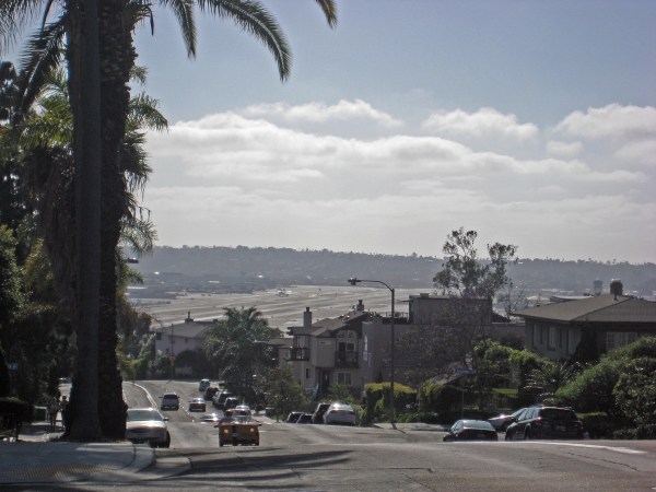 Lindbergh Field's runways seen from Laurel Street.