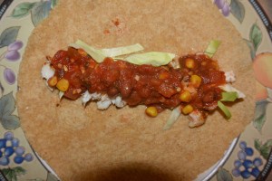 Spoon some of the salsa over the fish and cabbage.