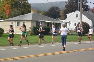 Caren, heading out to give Steve some encouragement.