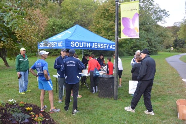 Brandon, in the SJAC jacket, organizing our club's Great Grace race.