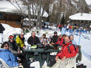 Enjoying a break in Courmayeur.