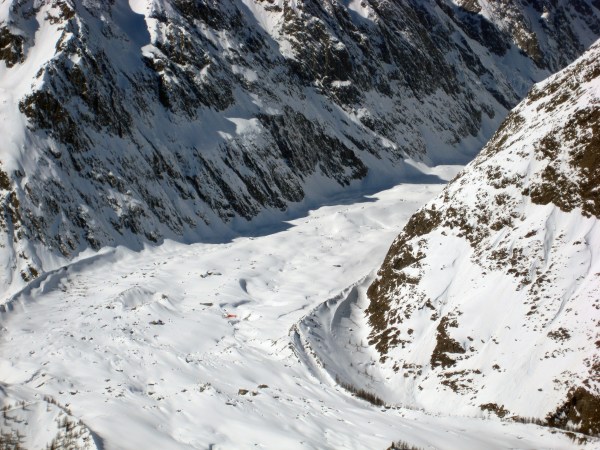 Looking down from the top of the Youla gondola station, see if you can spot the helicopter.