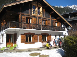 Our chalet, Chalet Arkle, on Rue Joseph Vallot in Chamonix.