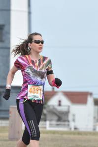 Michele running her marathon PR this year.