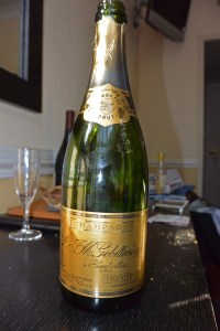 A very nice bottle of Champagne delivered to our room.
