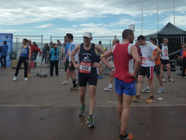 Just after finishing, catching my breath.