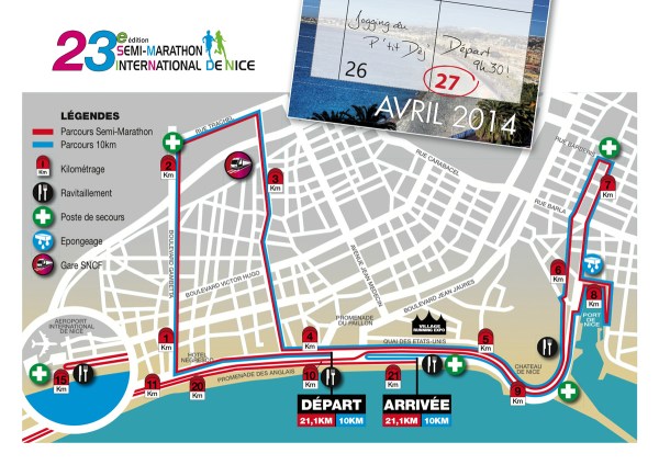 The parcours of the race.