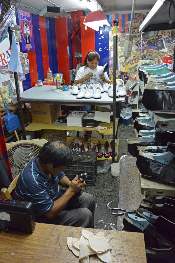 Making shoes for tango.
