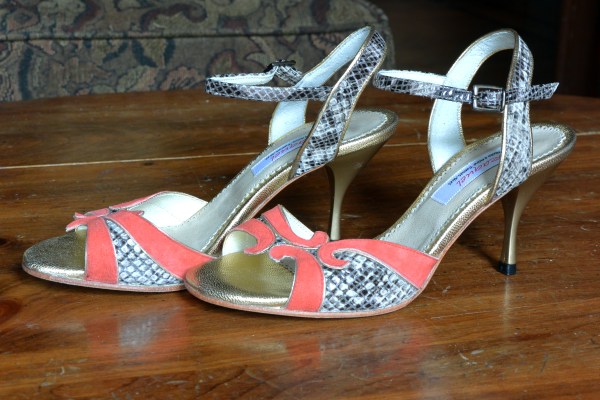 One of Kathleen's new pairs of tango shoes.